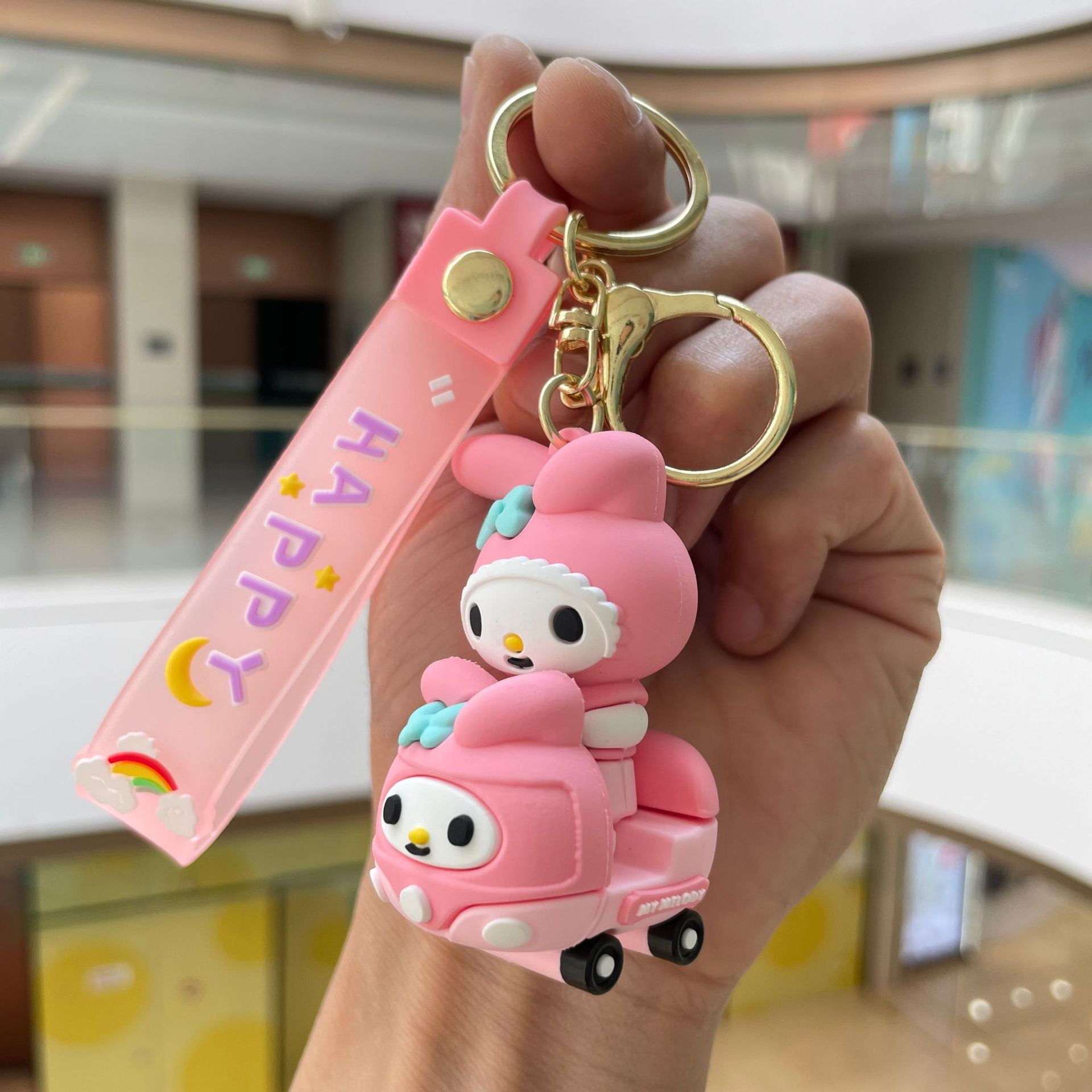 Kuromi Keychain Keyring Decor Cartoon Melody Cinnamoroll Key Chain