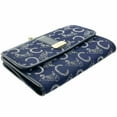thumbnail image 4 of Pre-Owned Celine C Macadam Canvas Leather Navy Blue Sulky Carriage Vintage Tri-fold... (Fair), 4 of 9