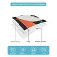 thumbnail image 5 of Color Block King Size Down Alternative Comforter, Lightweight Comforter Quilt Bedding Set with Pillow Shams Orange Teal Black Contemporary Abstract All Seasons Bed Comforter Duvet Insert 96"x106", 5 of 7