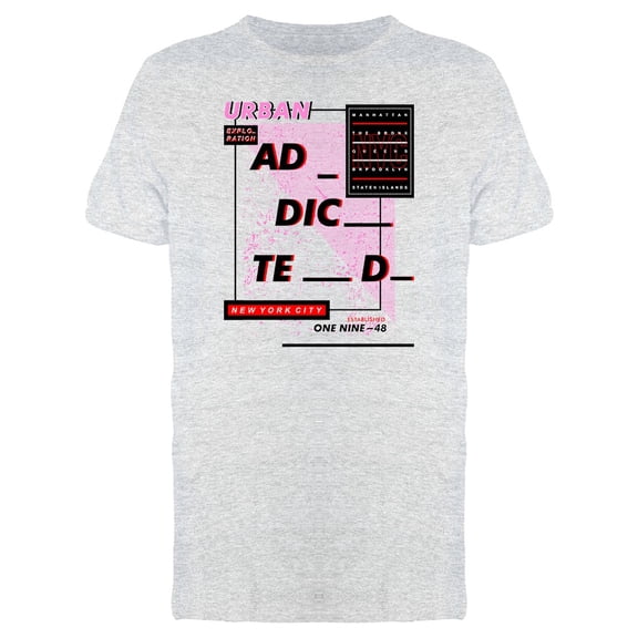 Pink Urban Addicted Tee Men's -Image by Shutterstock