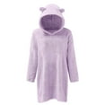 thumbnail image 6 of YunPes Fleece Pullover Girls Sweater Dress Winter Warm Hoodies Sweatshirts for Teens Cute Bear Ear Fuzzy Long Cozy Tops, 6 of 9