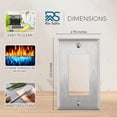 thumbnail image 2 of Rio Salto Rocker Decorator Switch 1-Gang Stainless Steel Wall Plate, STANDARD SIZE Thick Metal Plate Outlet Cover Duplex Receptacle Silver  Rocker / Outlet 1-Gang 5-Pack, 2 of 6