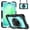 Black + Mint, variant on ELEHOLD Rugged Case for Samsung Galaxy Tab A11 2025 8.7-inch, Three-Layer Kickstand Handstrap Shoulder Strap Shockproof Case Built-in Screen Protector ,Black