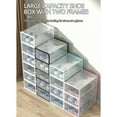 thumbnail image 7 of Taotanxi Shoe Box Organizer,Stackable Plastic Shoe Box with Clear Door, Shoe Storage Box Containers,For Display Sneakers,Easy Assembly,Fit up to US Size 12(13.6”x 9.6”x 5.5”), 7 of 7