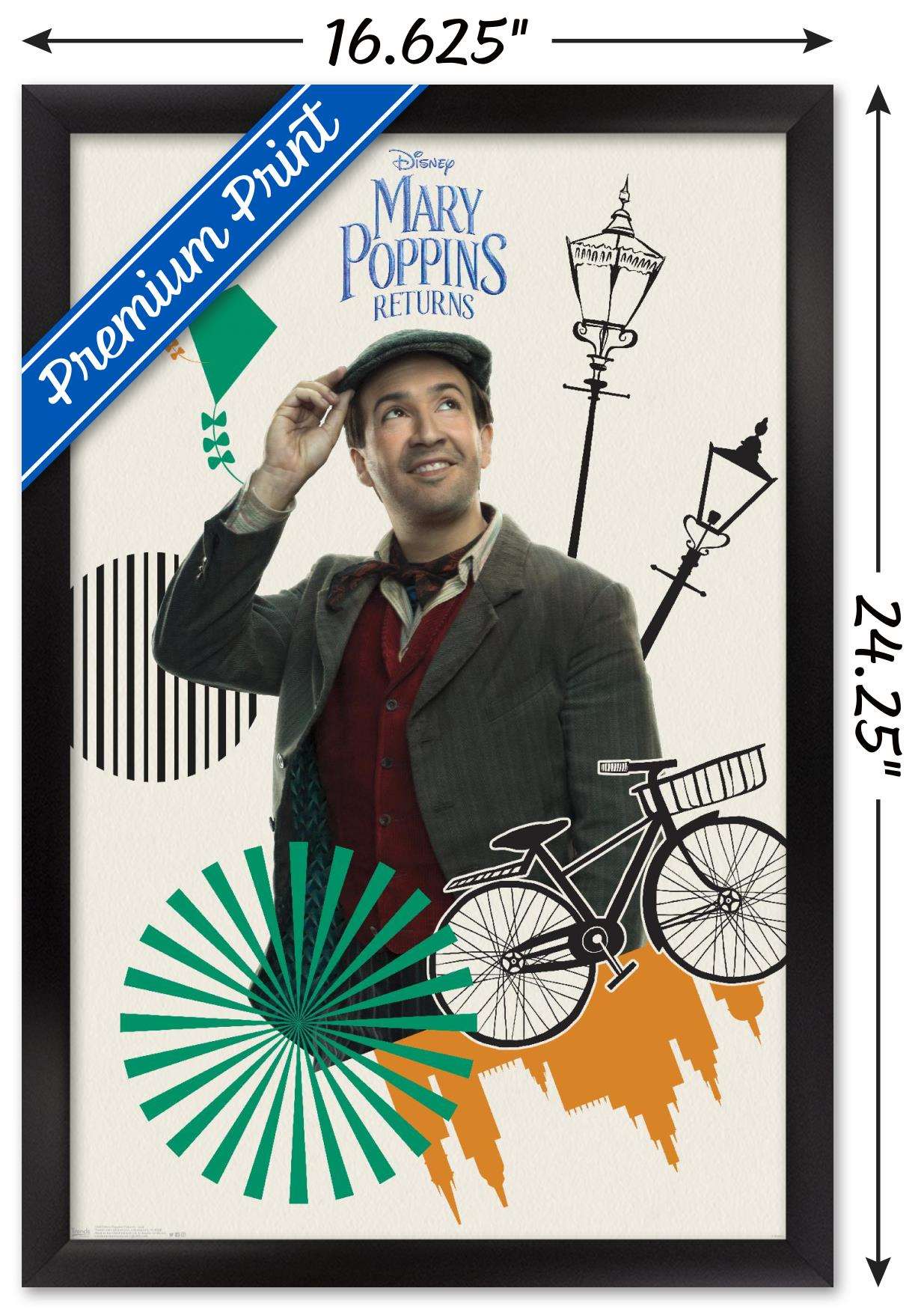 Disney Mary Poppins Returns - Jack Wall Poster, 14.725" x 22.375", Framed