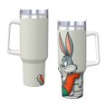 thumbnail image 3 of Vaso de acero inoxidable Bugs Bunny Ice King de 40 oz (con asa y pajita), para viaje en automóvil, 2 en 1, con tapa, 3 of 8