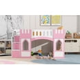 thumbnail image 6 of CoSoTower Twin Size Loft Bed with Storage Staircase and Window, Pink, 6 of 9