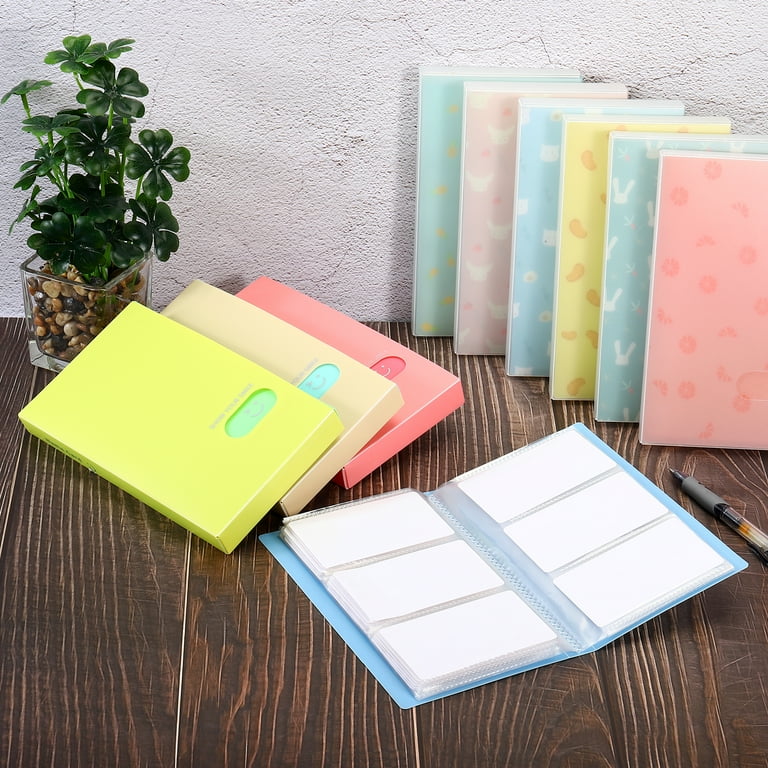 plastic business card holder for binder Plastic Business Card Holder Portable Card Binder Book Name Cards Organizer  Pink - 1 Pack - Bed Bath & Beyond