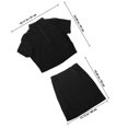 thumbnail image 2 of BESTYASH 1Jgo Conjunto De Top Corto Y Falda Ajustada Para Mujer Veraniega, 2 of 7