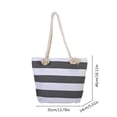 thumbnail image 3 of Xfvqtps Beach Bags for Women Hemp Rope Color Blocking Stripes Large Capacity Waterproof Sandproof Beach Tote Bag for Women Swim Pool Bag for Travel Vacation Nylon Tote Bag Gray, 3 of 6