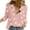 Pink, variant on Long Sleeve V-Neck Tunic Blouses - Casual Button-Down Loose Tops for Women (Breathable Linen, Layering Essential) White S