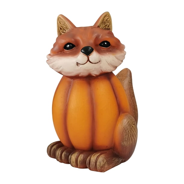 Xihbxyly Estatuas de Animales de Halloween, Diseño de Zorro, Tortuga y Búho, Adorno de Calabaza Único, Decoración para Interiores y Exteriores, Decoración para Fiestas de Halloween, Regalo Ideal, Tam