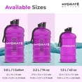 thumbnail image 7 of HYDRATE Frosted Purple Half Gallon Water Bottle - BPA Free, Flip Cap, Ideal for Gym, Large Sports Bottle, Extra strong material, 7 of 7