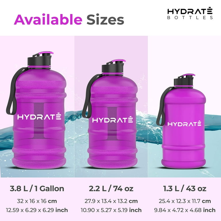 Big Water Bottles, 2.2L & 1.3L Capacity