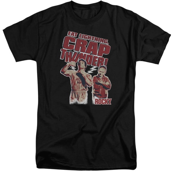 Rocky Eat Lightning Adult Tall T-Shirt Black