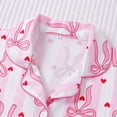 thumbnail image 4 of Emy Dola Womens Valentine's Day Pajamas Set Button Down 2 Piece Sleepwear Summer Short Sleeve Tops and Shorts Pjs Set S-2XL, 4 of 8