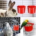 thumbnail image 2 of 20Pcs Chickens Rabbit Feeders for Cage,Hanging Chicken Water Feeder Cup, Plastic Birds Feeders Seed, 2 of 5