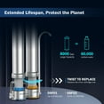 thumbnail image 2 of Frizzlife DS99 Dual Countertop Water Filter System, 8-Stage Stainless Steel Faucet Water Filtration System, 2 of 9