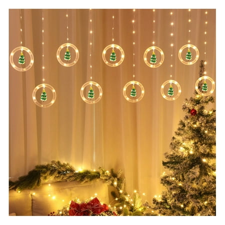 

USB Christmas Theme String Lights with Lovely Doll Creative Xmas Tree Pendant for Home Living Room Bar Decoration Christmas Elk