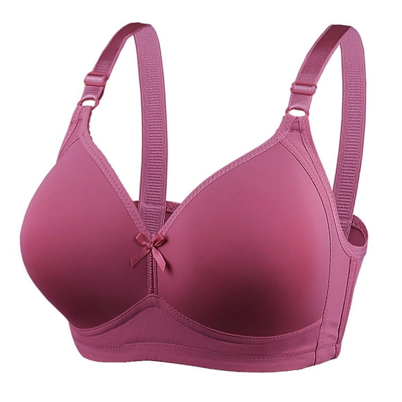 Fgnfyis Women's New Comfortable Large Bra D Cup Thin Style No Steel Ring Smooth Gathering Sexy Bra Bras for Women Purple 44