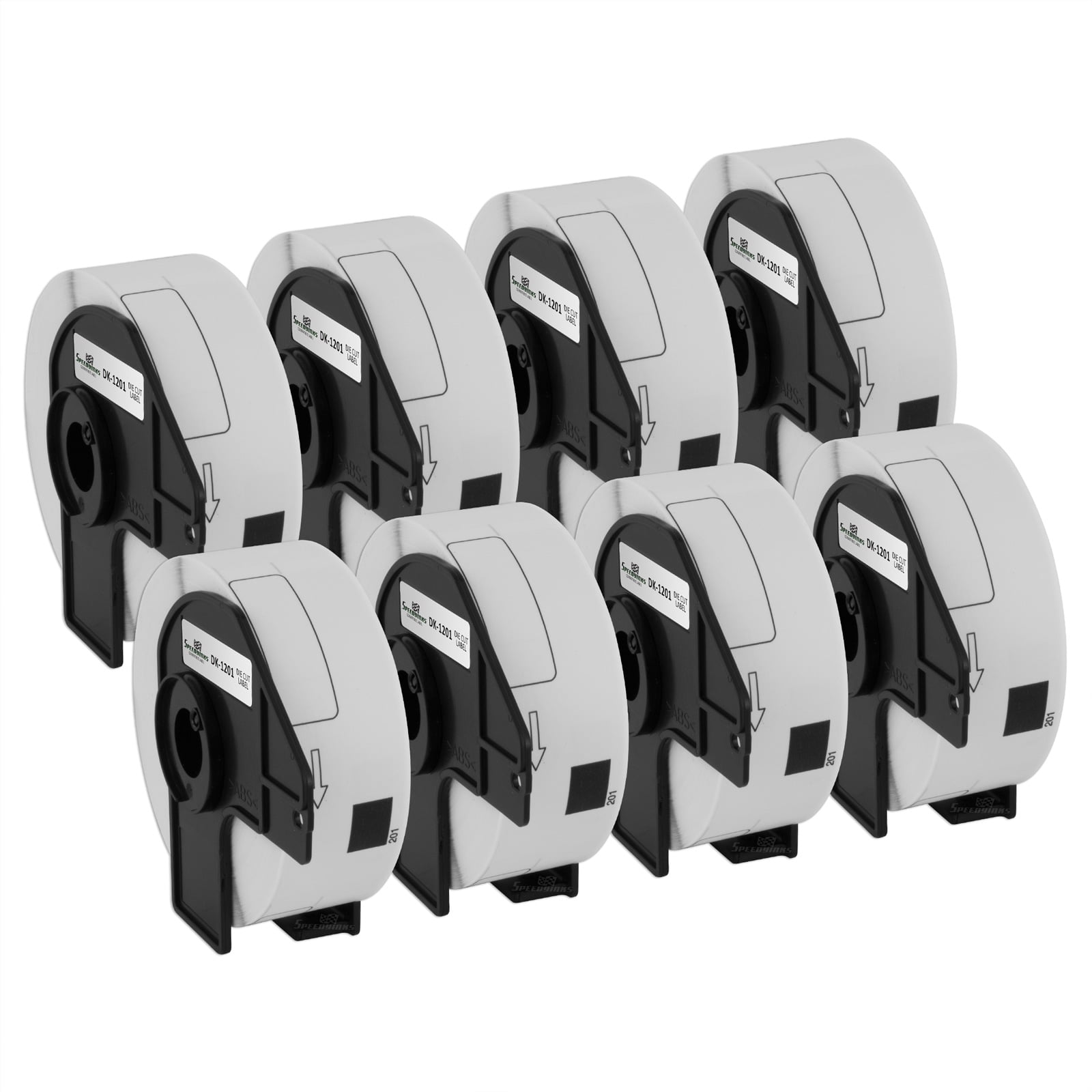 Speedy Inks Compatible Address Label Replacement for Brother DK-1201 (White, 8-Pack)