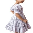 thumbnail image 2 of Mommy and Me Dresses Floral Print Short Sleeve Ruffle Beach Midi Dress Sundress, 2 of 4