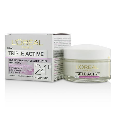 - L'Oreal Triple Active Multi-Protective Day Cream 24H Hydration - For Dry/ Sensitive Skin 50ml/1.7oz