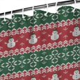 thumbnail image 3 of Red and Green Christmas Snowman Pattern Shower Curtain 84"x72" ,Bathroom Decorative Shower Curtains Set with 12 Hooks,Modern Waterproof Washable Shower Curtain, 3 of 6