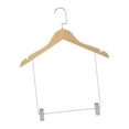 thumbnail image 2 of Perchas de madera maciza para trajes, armario antideslizante, organizador de ropa para chaqueta, pantalón, camisa, trajes, perchas para pantalones de para ropa de hombre perfecl percha para pantalones, 2 of 8