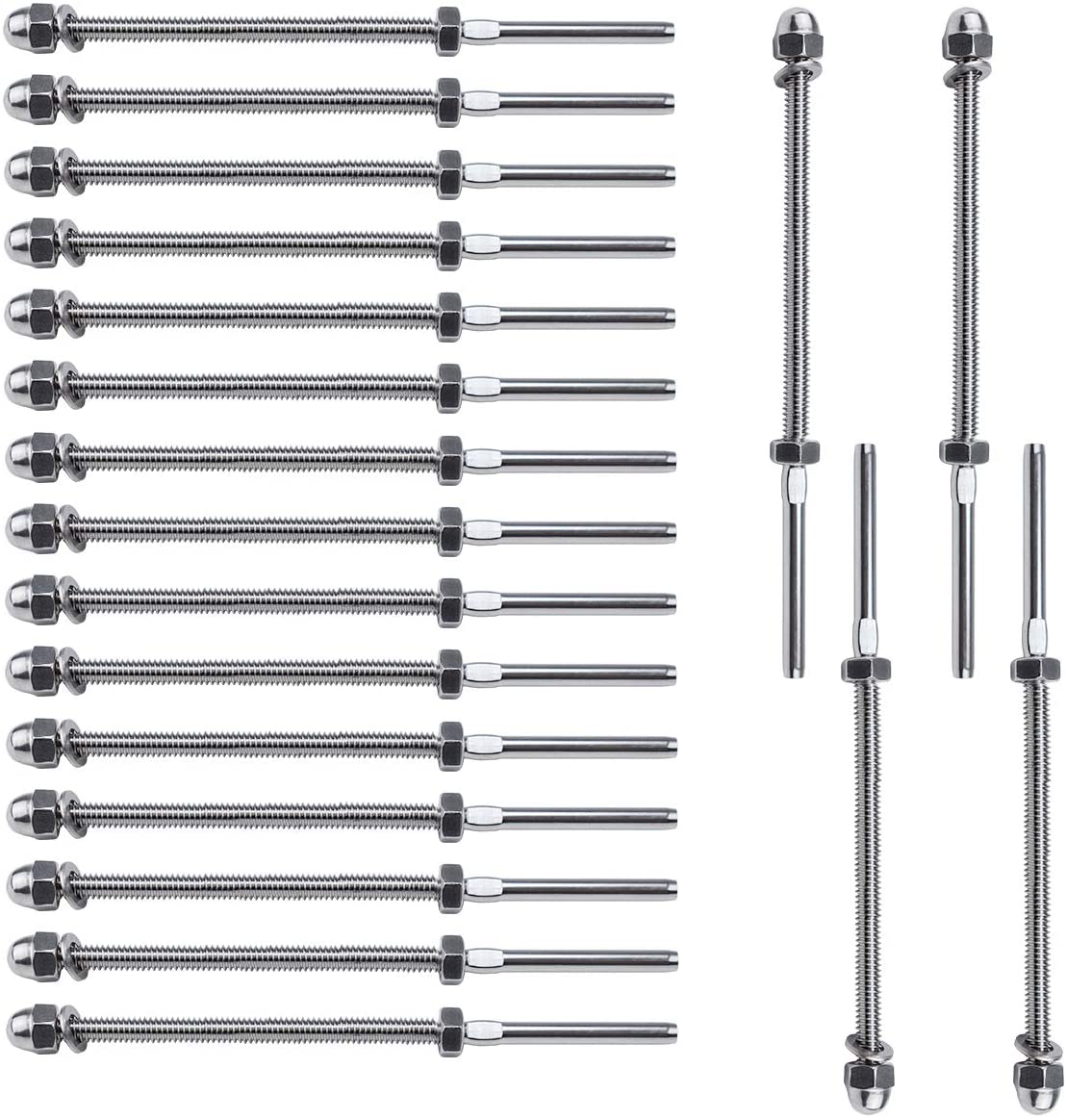 Lag Screw Swage Turnbuckle and Lag Screws Cable Railing Tensioner Kit