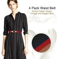 thumbnail image 2 of WERFORU Women Skinny Belt for Dresses Retro Stretch Ladies Waist Belt Plus Size Set of 4, 2 of 6