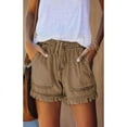 thumbnail image 5 of New elastic waist drawstring casual high waist slim denim shorts women, 5 of 14