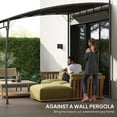 thumbnail image 3 of Outsunny 10' x 10' Pergola with UV-Resistant Canopy, Outdoor Sun Shade Shelter for Porch, Patio, Deck, Backyard, Charcoal Gray, 3 of 9