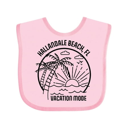 

Inktastic Summer Vacation Mode Hallandale Beach Florida Gift Baby Boy or Baby Girl Bib