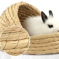 thumbnail image 2 of Tiberpe Hamster Toys Bunny Grass House Toys Bunny Pet Grass House Toys/Rabbit Toys/Rabbit Bedding Rabbit Hut Small Grass Hideout Hand, 2 of 6