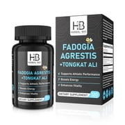 Herbal Bee Fadogia Agrestis and Tongkat Ali Capsules, Testosterone Supplement for Performance, Energy, and Vitality, 120 Count