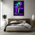 thumbnail image 3 of Stephen Chambers 23x32 Black Modern Wood Framed Wall Art Titled - Neon Venus 12, 3 of 6