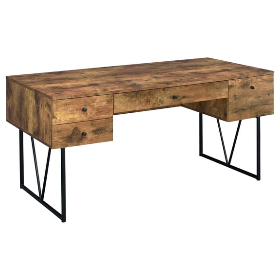 Coaster Analiese 63-inch 4-drawer Engineered Wood Writing Desk in Rustic Nutmeg
