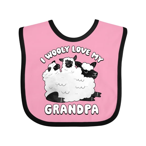 Inktastic I Wooly Love My Grandpa Boys or Girls Baby Bib