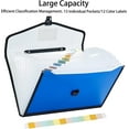 thumbnail image 2 of 13-Pockets Expanding File Folder with Handle, Legal Size, Plastic Accordion Filling File Folder Expandable Monthly Portable Paper Document Organizer for Office School Home (Blue), 2 of 5