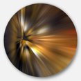 thumbnail image 2 of Designart - Glowing Brown Focus Light' Large Abstract Circle Metal Wall Art, 2 of 4