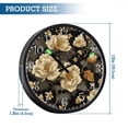 thumbnail image 3 of Voice Activated Clock with Glow Light 12 Inch Large Silent Wall Clock Battery Operated for Home Decor Elegant Beige Floral, 3 of 8