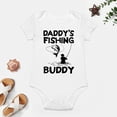 thumbnail image 4 of Daddy’s Fishing Buddy - Baby Clothes - Funny Newborn Bodysuit Outfits for Boys And Girls White-style-1 3months, 4 of 7