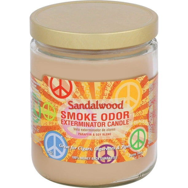 Smoke Odor Exterminator 13 oz Jar Candles Sandalwood, Pack of 2