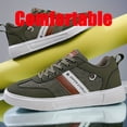 thumbnail image 3 of Men's Fashionable Retro Casual Shoes - Breathable, Comfortable Sole, Street Style Skate Shoes with PU/Canvas Upper, Lace-Up, Suitable for All Seasons, 3 of 9