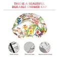 thumbnail image 5 of Disketp Birds And Flowers Shower Caps,Reusable Shower Cap For Women, Double Layer Waterproof Hair Cap, Large Size For All Hair Lengths,For Girls Spa Home Salon Use, 5 of 9