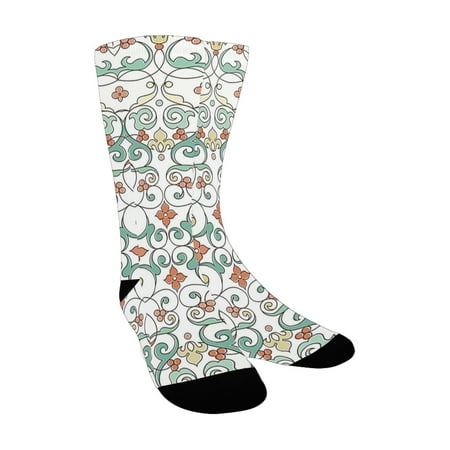 

Traditional House Decor Old Embellished Baroque Effects Turkish Curved Bloom Floret Ethnic Decor Mul Custom Socks for Women