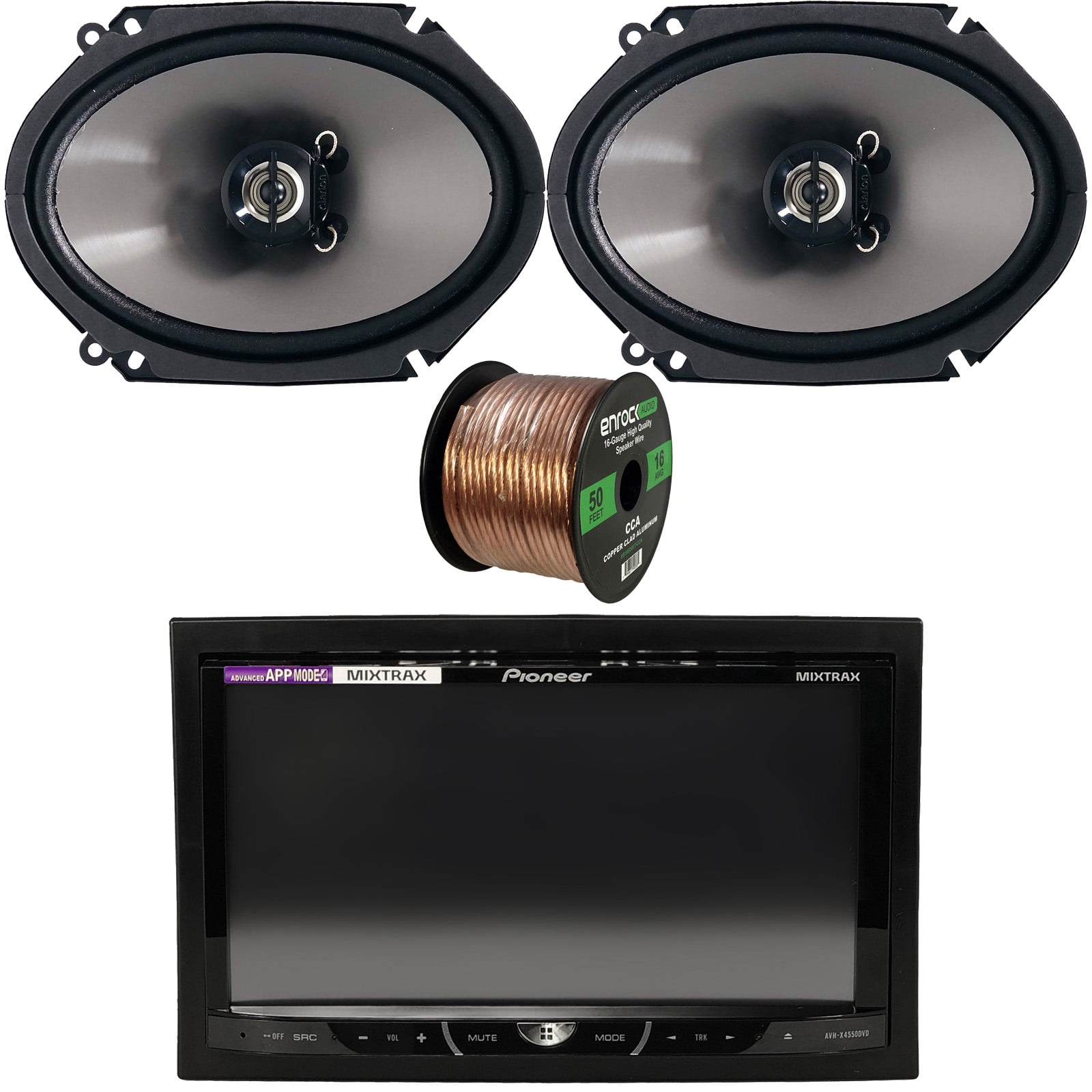Pioneer AVH-X4550DVD Double DIN DVD Player USB AM/FM Radio Stereo