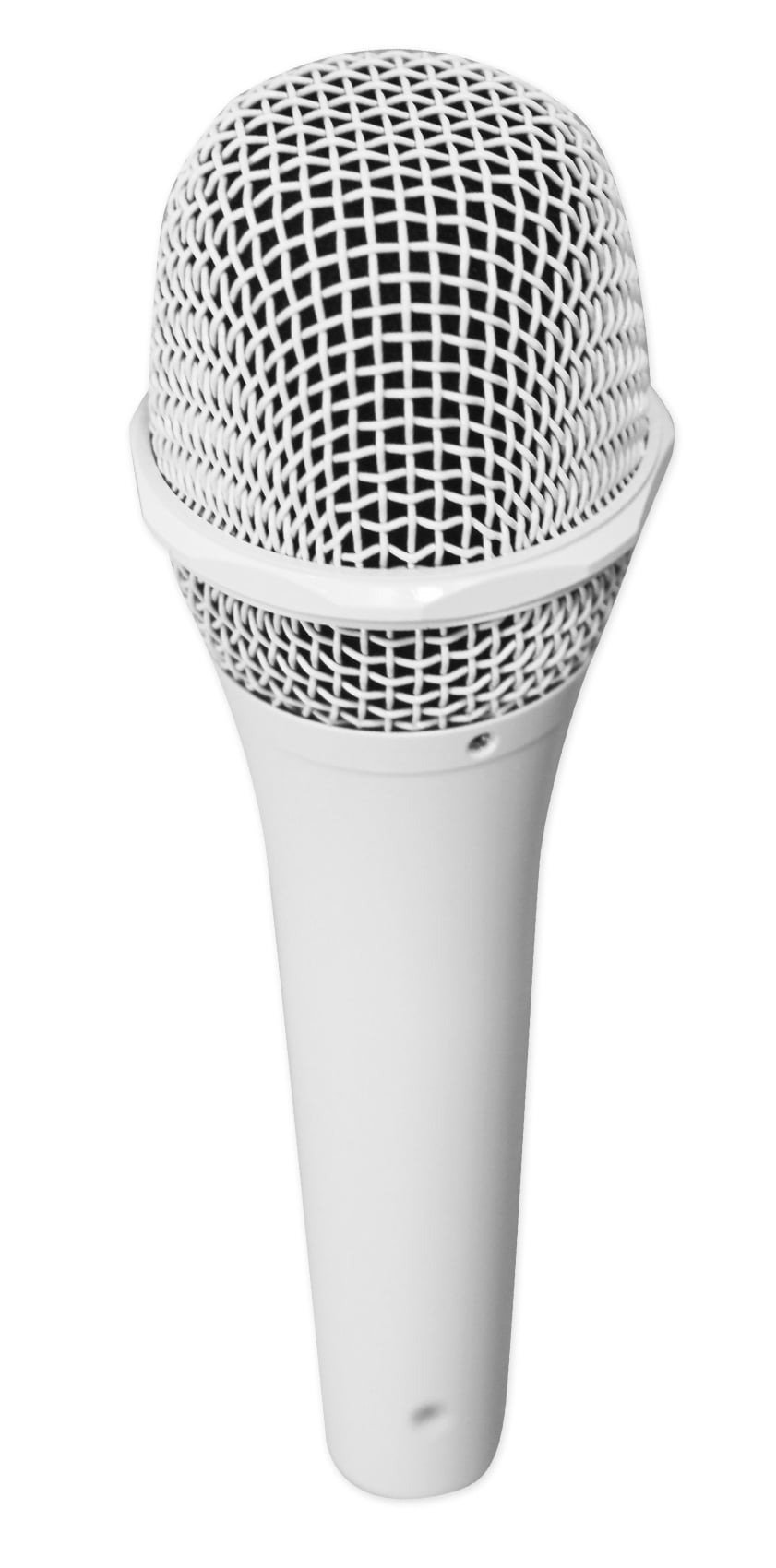 Rockville White Metal Wired Microphones Mic+Travel Case For Church Sound Systems