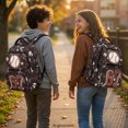 thumbnail image 3 of FUIALDOLG Baseball Stitch Print Travel Rucksack with Breathable, Multi-Pocket Waterproof 17 Inch School Backpack for Elementary Daily Use, 3 of 9